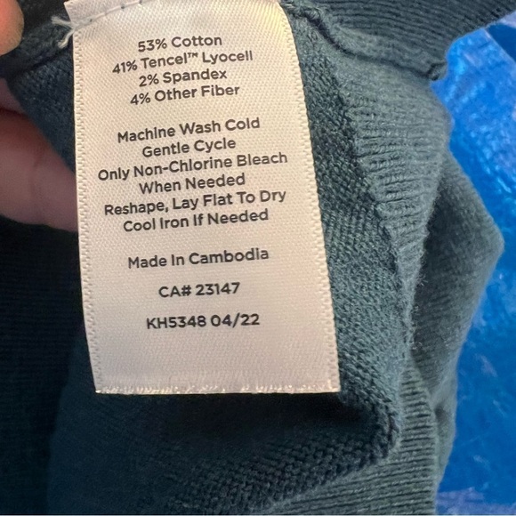 Talbots Sleeveless Scoop Neck Sweater Turquoise 3XP - Picture 8 of 8